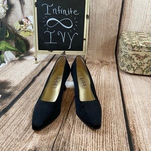 Vintage Nine West Black Dalton Pumps Size 7